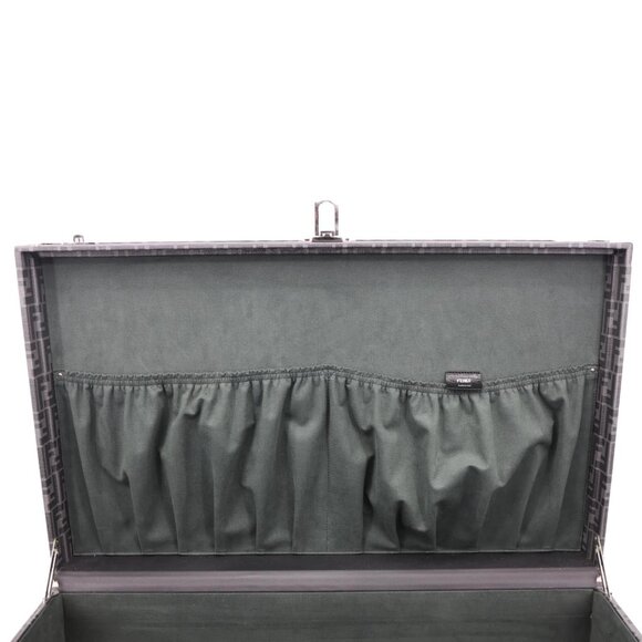 Fendi  FF Logo Large Zucca Canvas Rigid Suitcase Grey - Picture 12 of 14